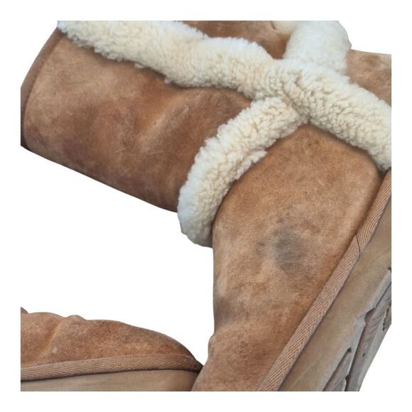 Ugg Carter Mid Calf Boots Carter Chestnut 1005803 Camel Tan Genuine Sheepskin 10 - Picture 9 of 16